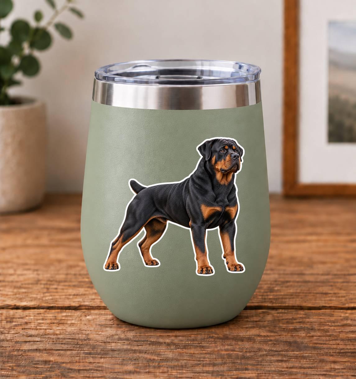 Rottweiler Sticker, Rottie Dog Vinyl Decal, Waterproof Laminated Dog Sticker ST 175