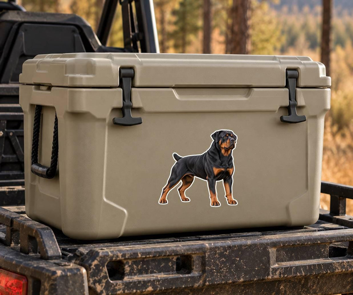 Rottweiler Sticker, Rottie Dog Vinyl Decal, Waterproof Laminated Dog Sticker ST 175
