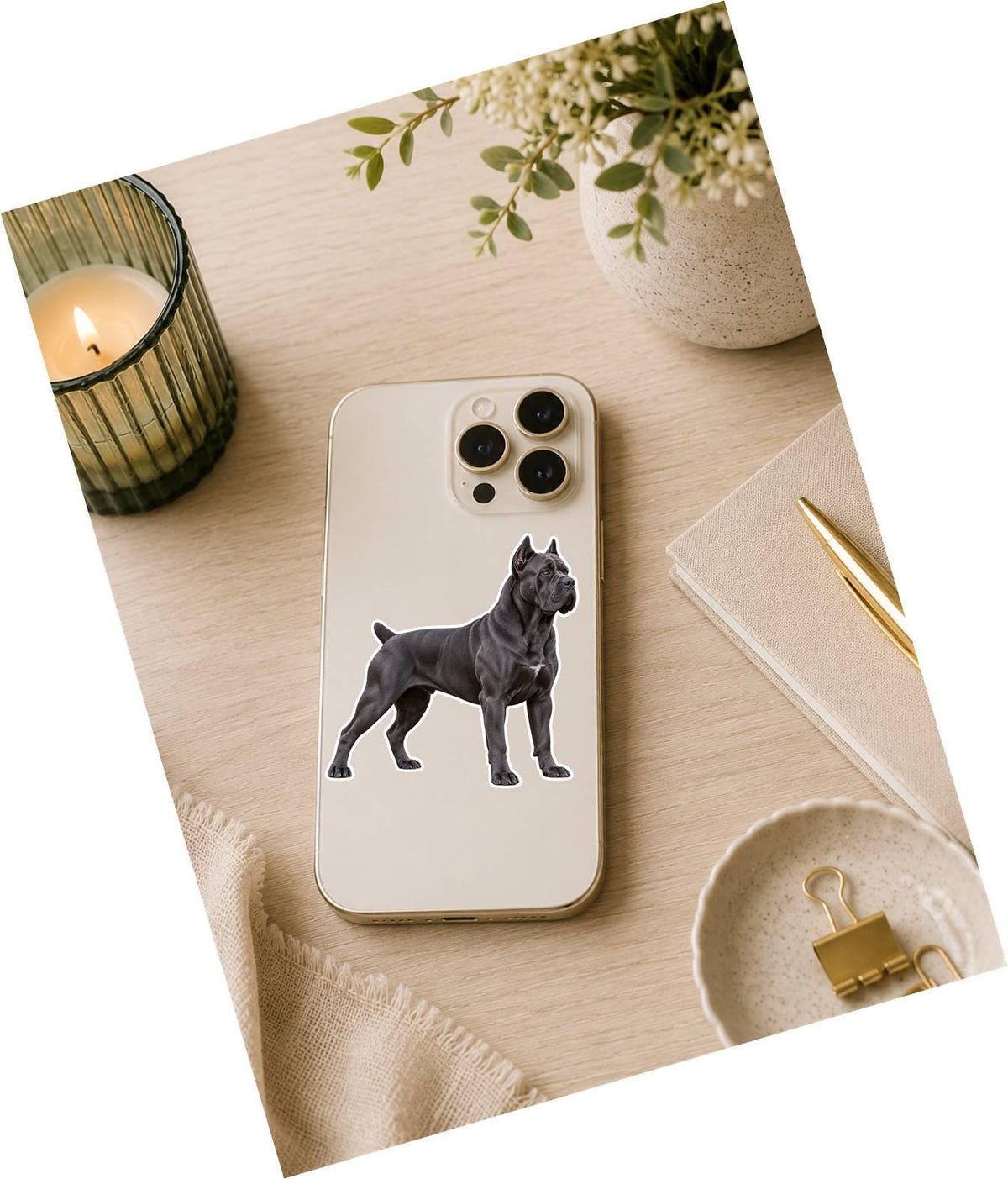 Cane Corso Sticker, Italian Mastiff Dog Vinyl Decal, Waterproof Laminated Dog Sticker ST 176