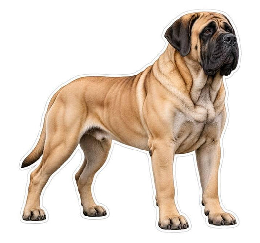 English Mastiff Sticker, Mastiff Dog Vinyl Decal, Waterproof Laminated Dog Sticker ST 177
