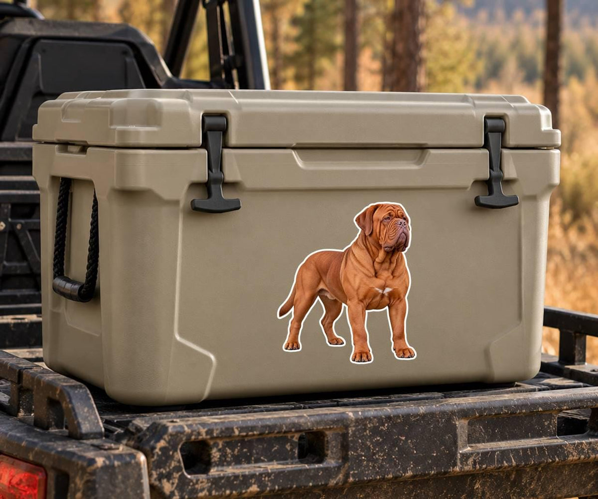 Dogue de Bordeaux Sticker, French Mastiff Dog Vinyl Decal, Waterproof Laminated Dog Sticker ST 178