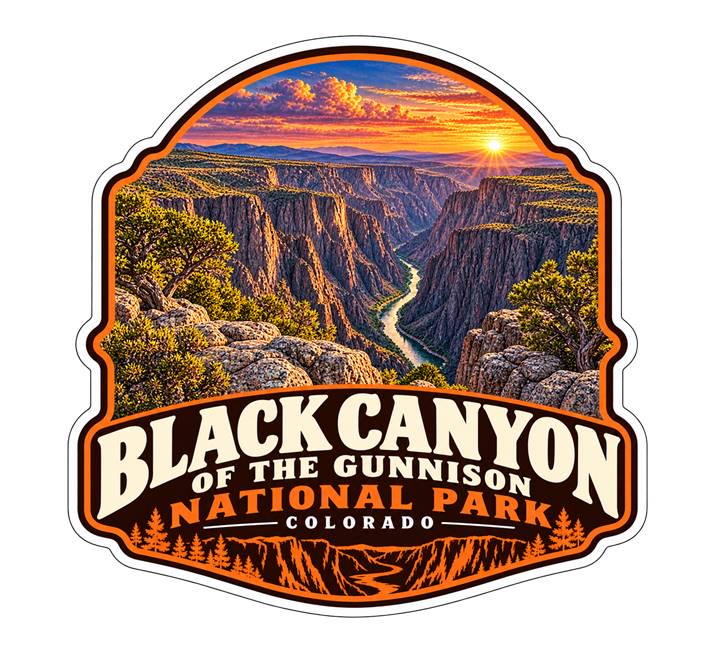 Black Canyon of the Gunnison National Park Sticker, Colorado Travel Vinyl Decal, National Park Sticker ST 138