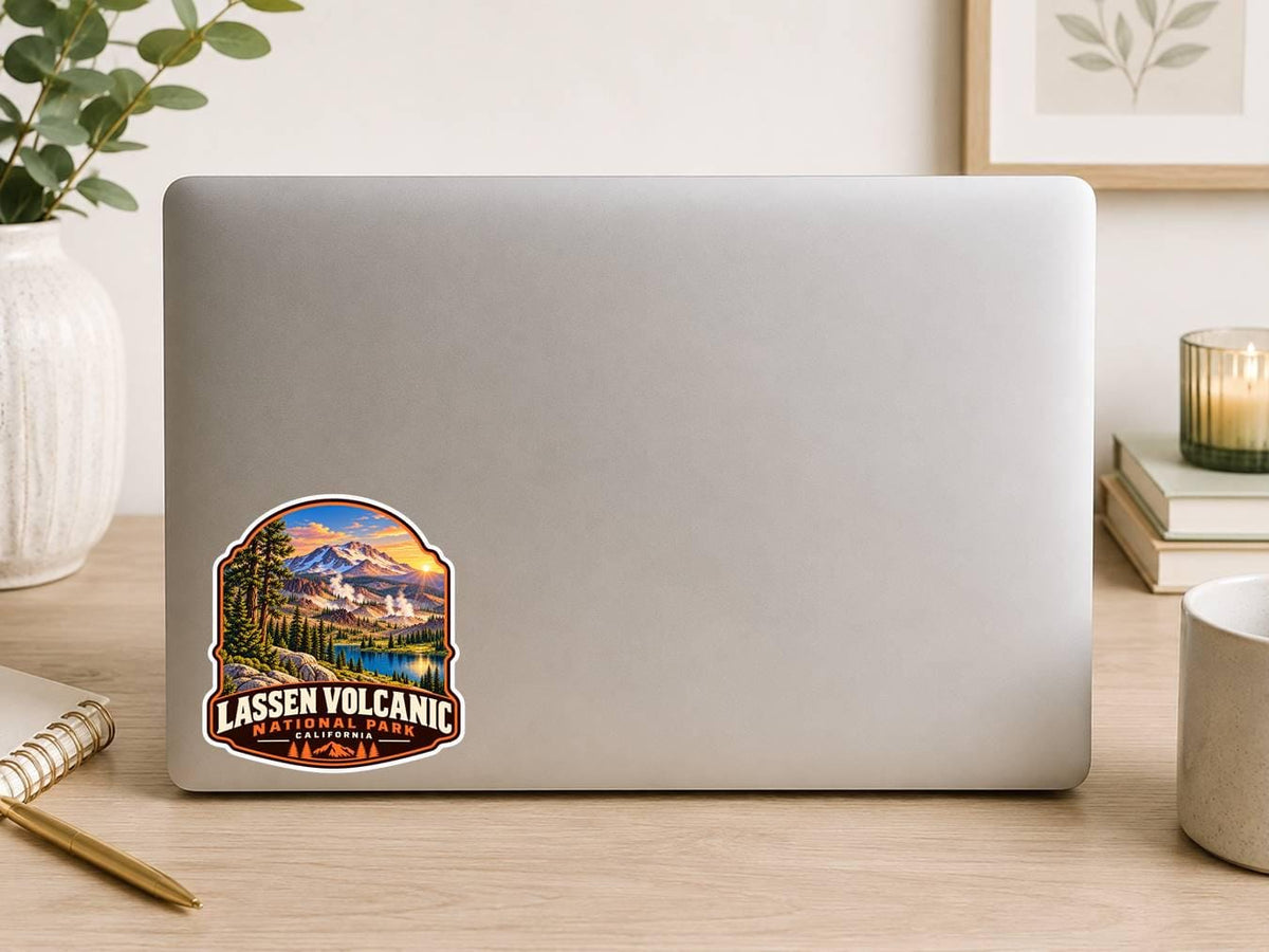 Lassen Volcanic National Park Sticker, California Travel Vinyl Decal, National Park Sticker ST 182