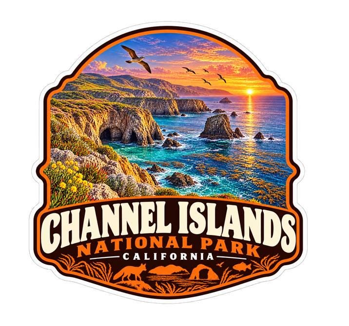 Channel Islands National Park Sticker, California Travel Vinyl Decal, Coastal National Park Sticker ST 142