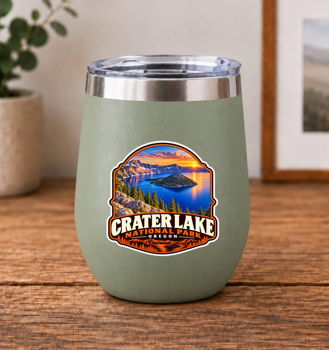 Crater Lake National Park Sticker, Oregon Travel Vinyl Decal, National Park Sticker ST 144
