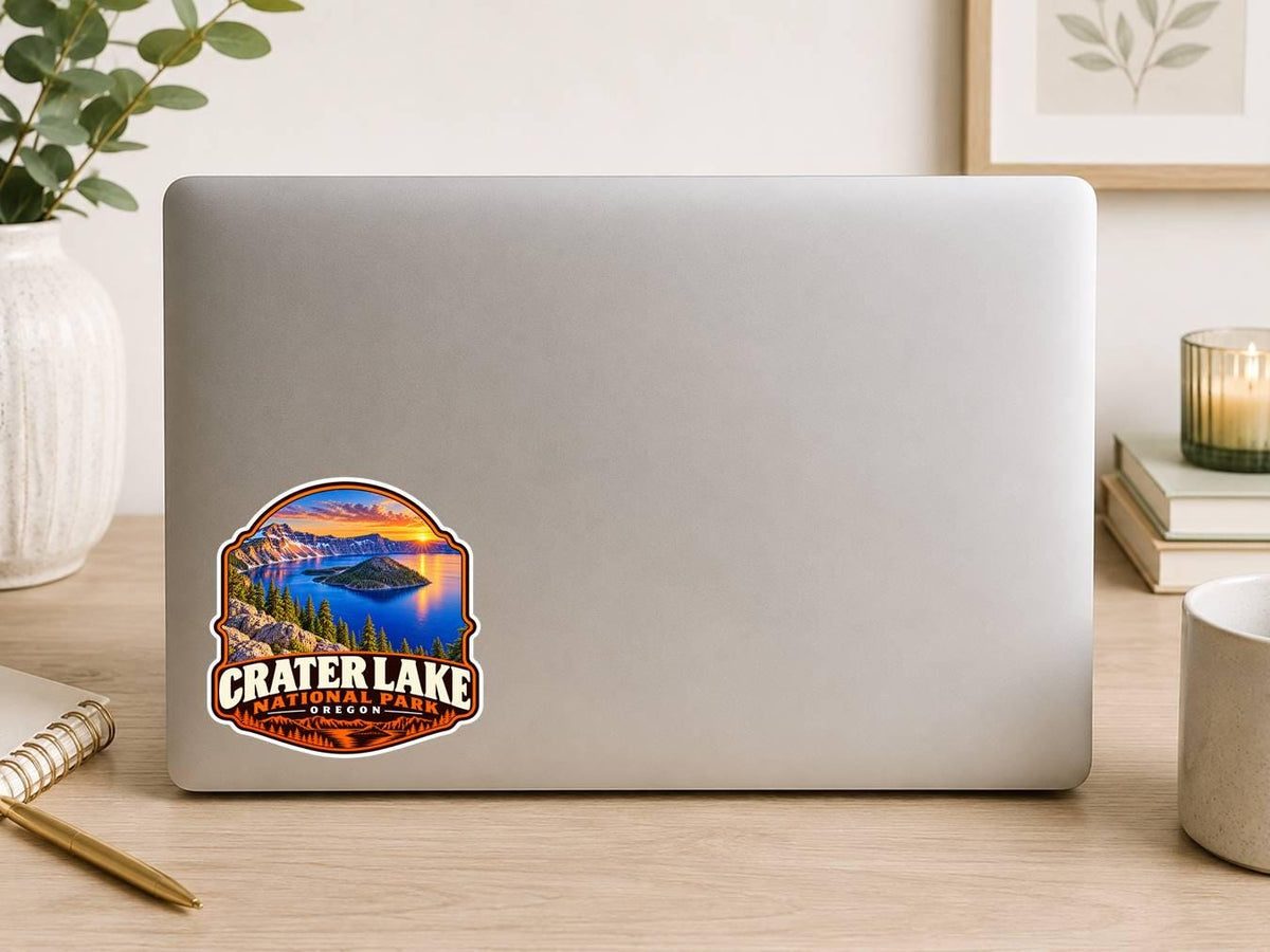 Crater Lake National Park Sticker, Oregon Travel Vinyl Decal, National Park Sticker ST 144
