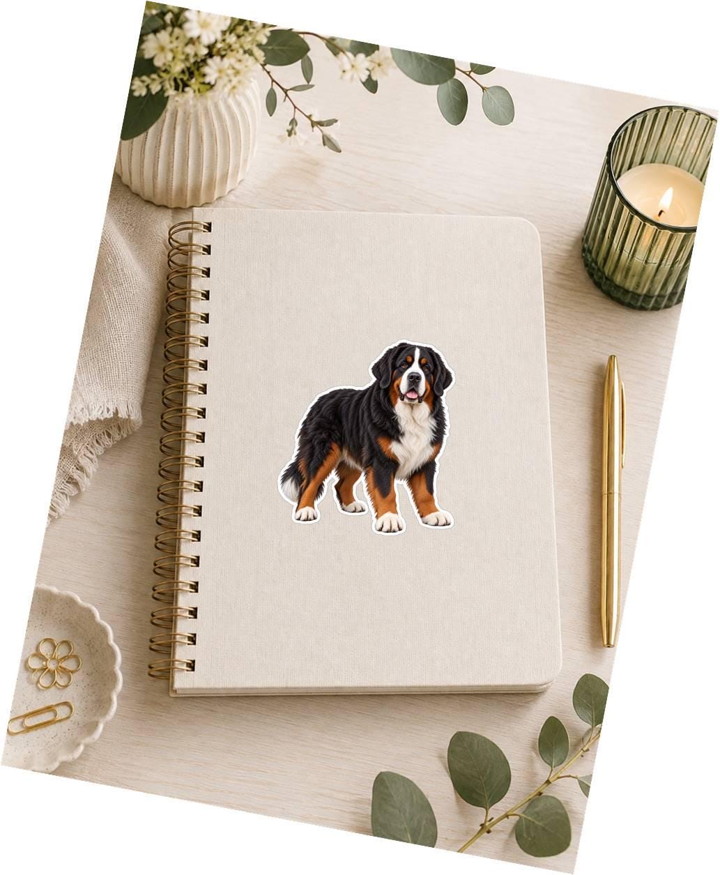 Bernese Mountain Dog Sticker, Berner Dog Vinyl Decal, Waterproof Laminated Dog Sticker st 184