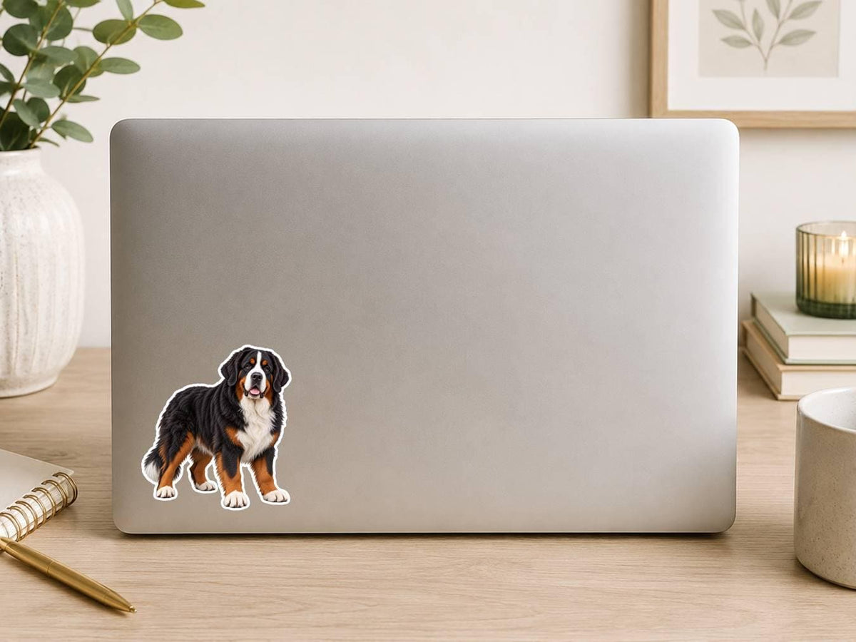 Bernese Mountain Dog Sticker, Berner Dog Vinyl Decal, Waterproof Laminated Dog Sticker st 184
