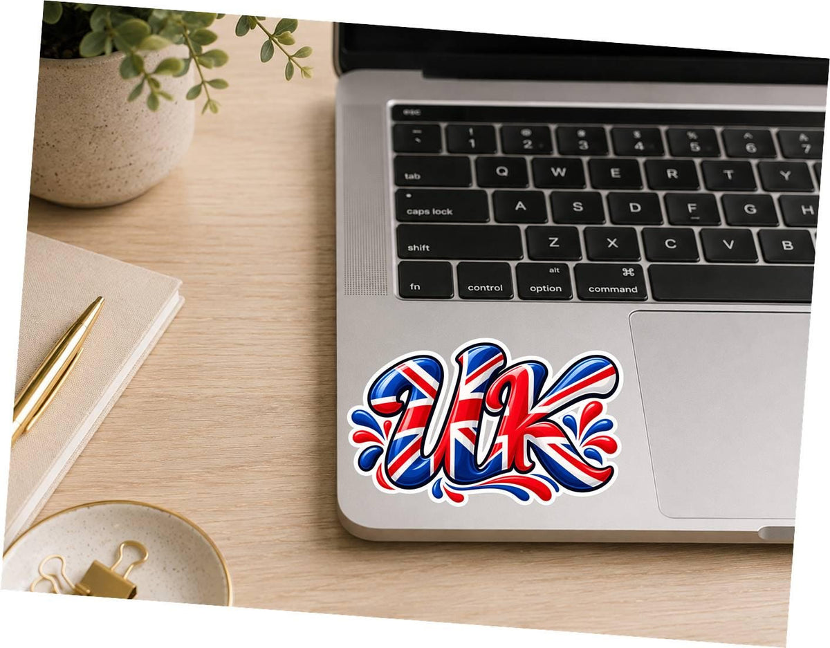 UK Sticker, United Kingdom Vinyl Decal, British Flag Waterproof Sticker ST 187