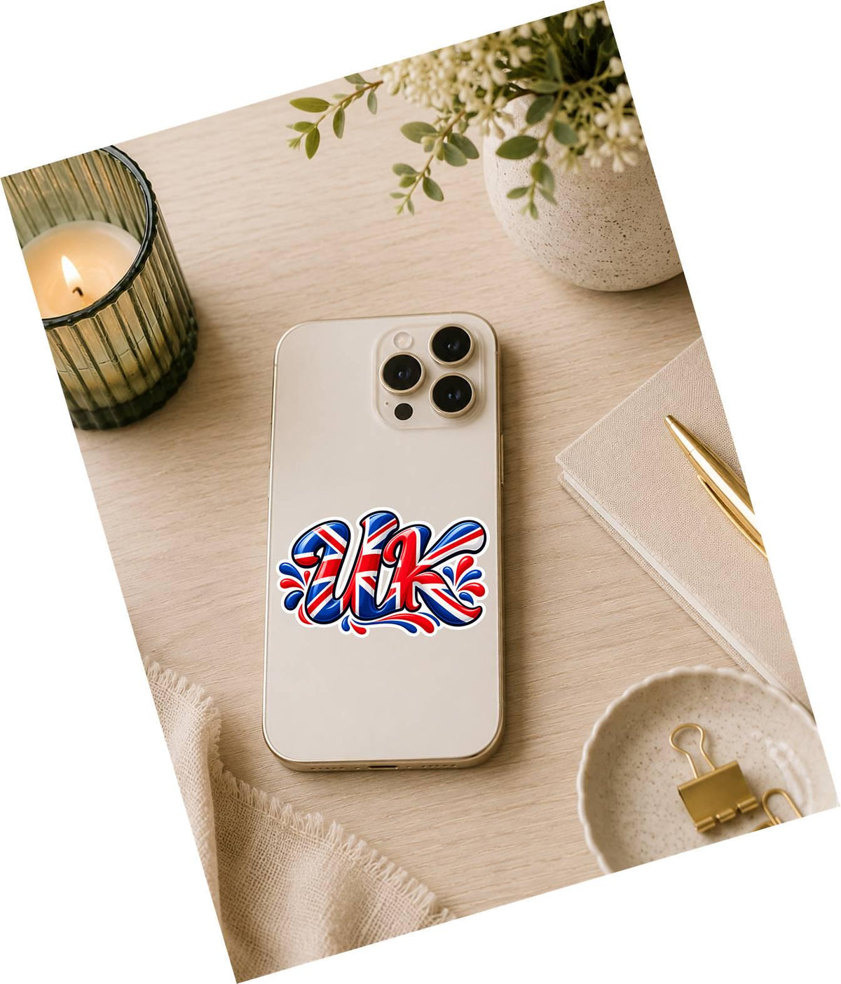 UK Sticker, United Kingdom Vinyl Decal, British Flag Waterproof Sticker ST 187