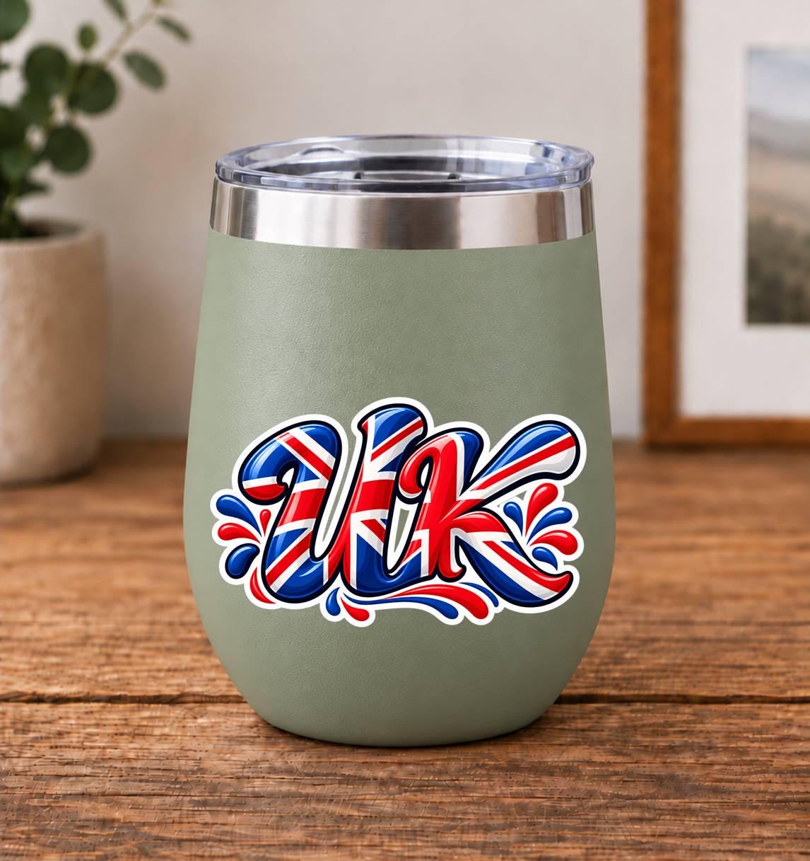 UK Sticker, United Kingdom Vinyl Decal, British Flag Waterproof Sticker ST 187