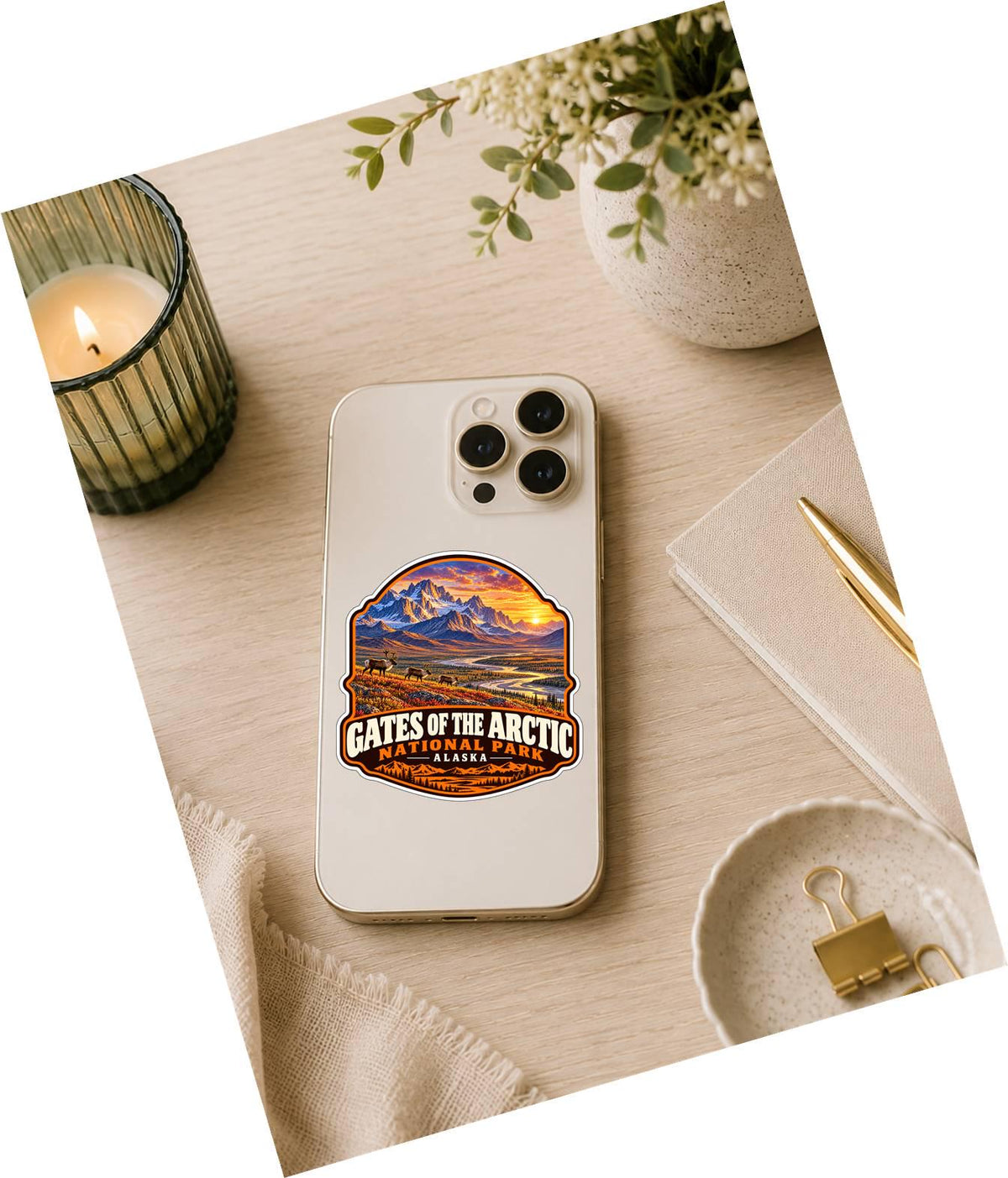 Gates of the Arctic National Park Sticker, Alaska Travel Vinyl Decal, National Park Sticker ST 148