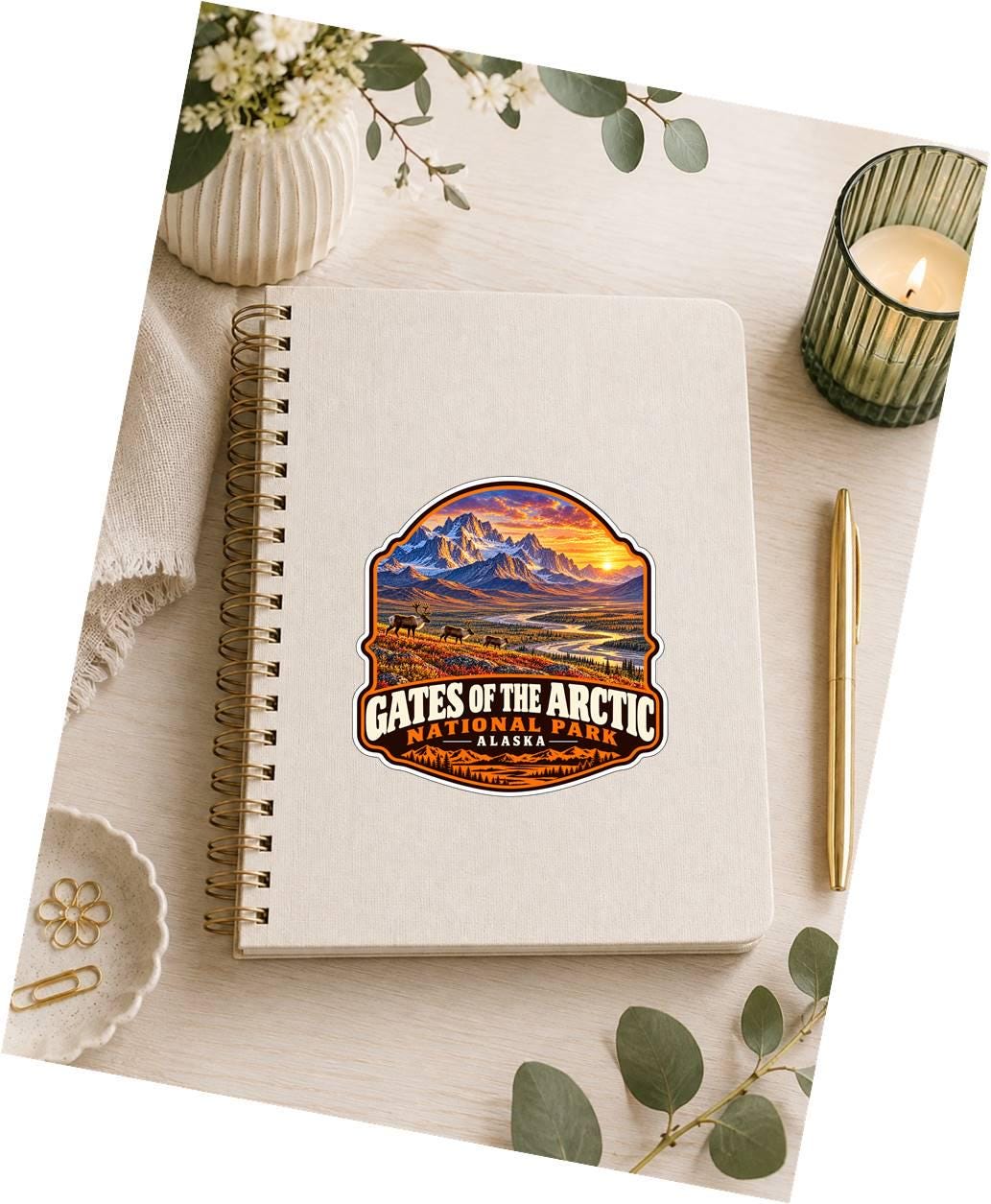 Gates of the Arctic National Park Sticker, Alaska Travel Vinyl Decal, National Park Sticker ST 148