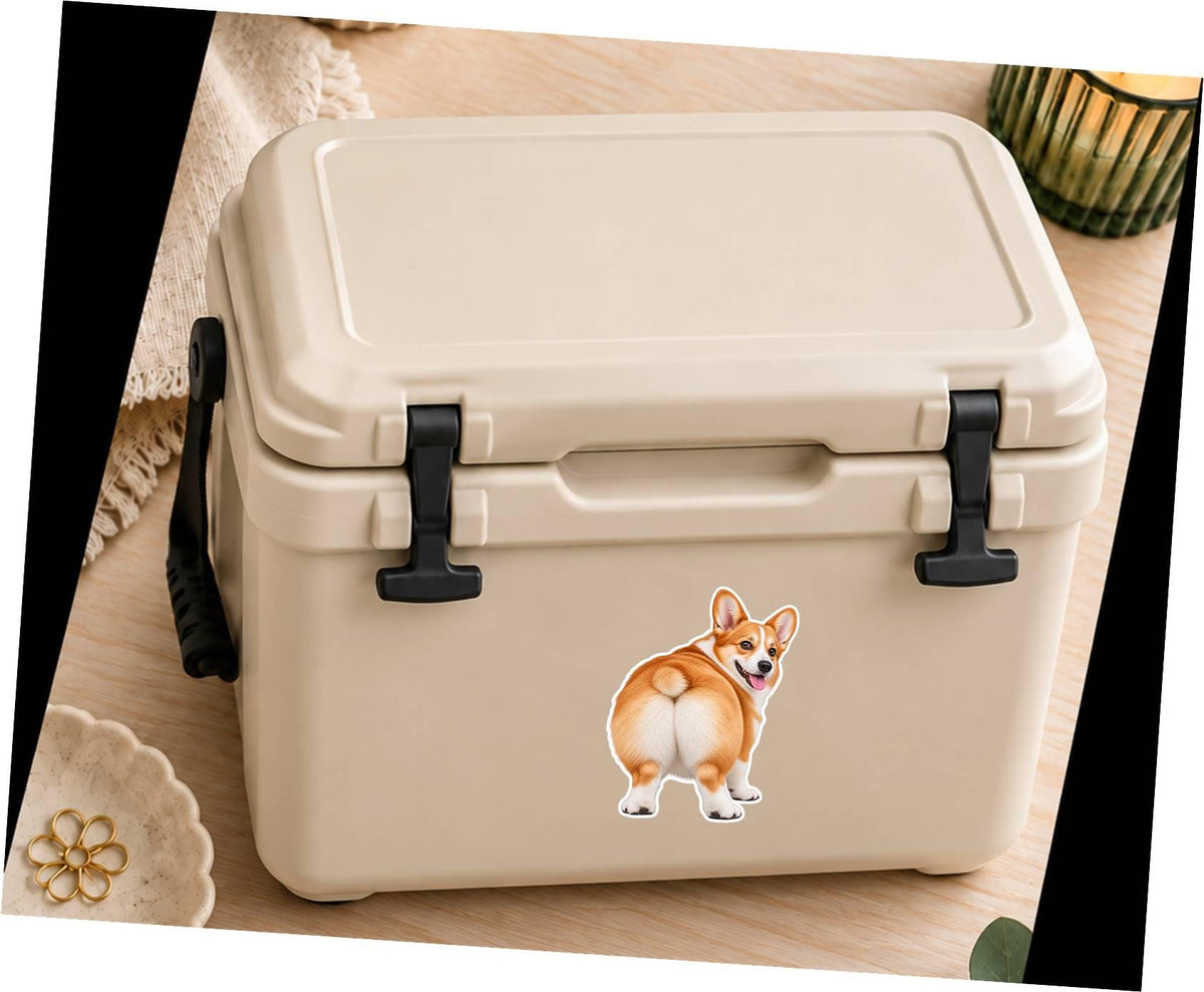 Corgi Butt Sticker, Pembroke Welsh Corgi Vinyl Decal, Funny Corgi Dog Sticker st 196