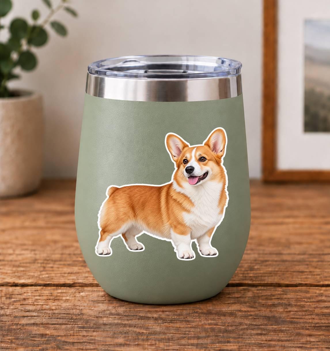 Pembroke Welsh Corgi Sticker, Corgi Dog Vinyl Decal, Waterproof Laminated Dog Sticker st 195