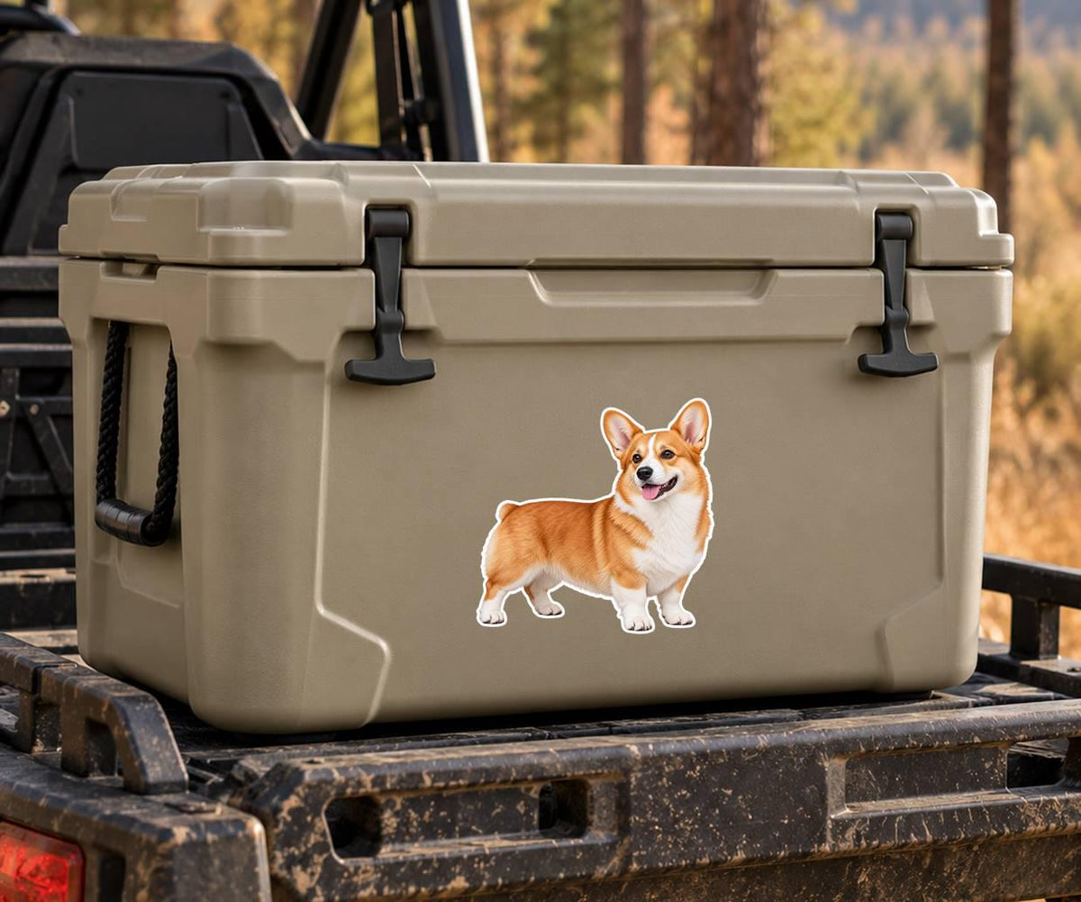 Pembroke Welsh Corgi Sticker, Corgi Dog Vinyl Decal, Waterproof Laminated Dog Sticker st 195