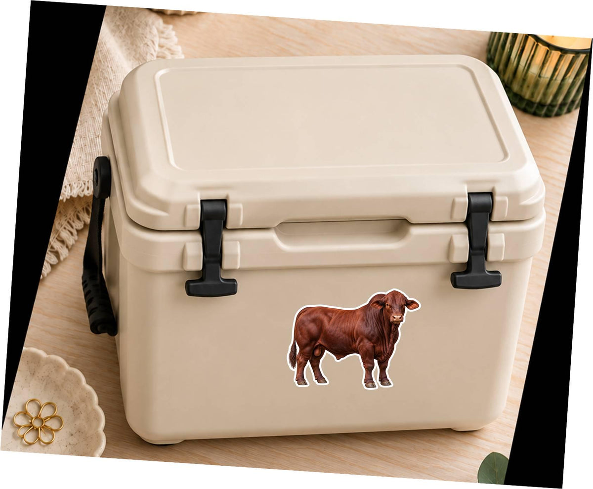 Santa Gertrudis Bull Sticker, Cattle Vinyl Decal, Waterproof Cow Sticker st 199