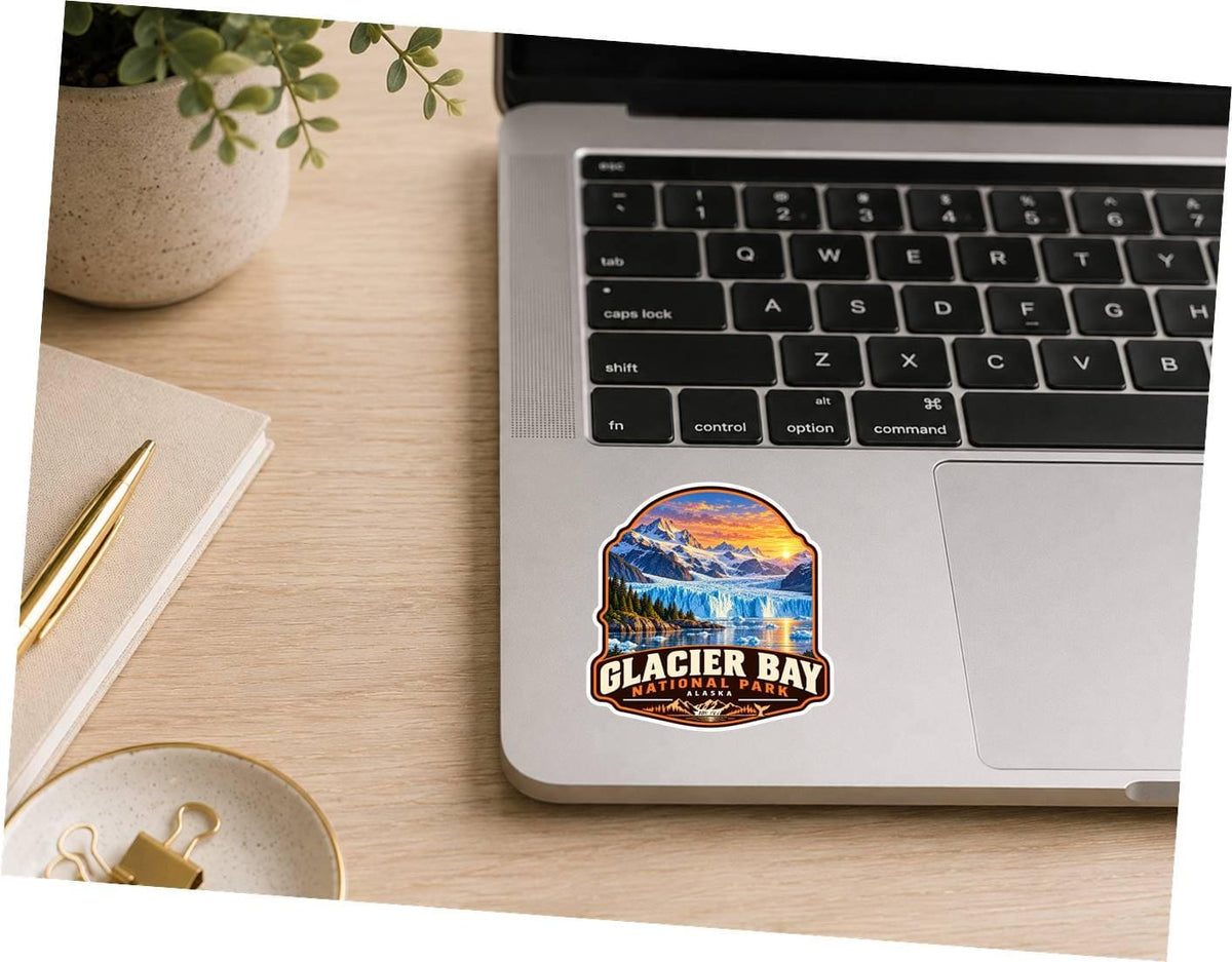 Glacier Bay National Park Sticker, Alaska Travel Vinyl Decal, National Park Sticker ST 150