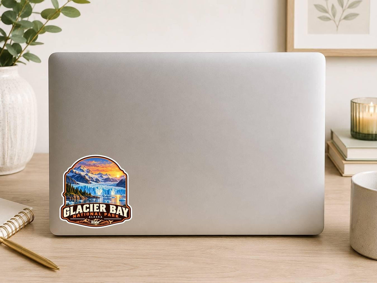 Glacier Bay National Park Sticker, Alaska Travel Vinyl Decal, National Park Sticker ST 150