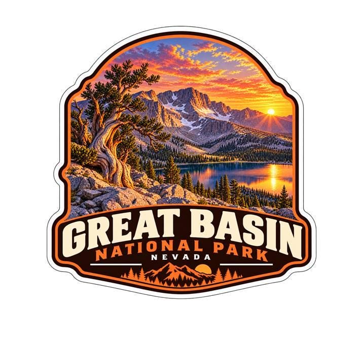 Great Basin National Park Sticker, Nevada Travel Vinyl Decal, National Park ST 151