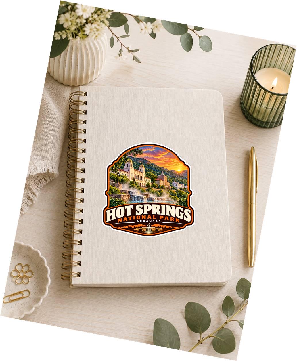 Hot Springs National Park Sticker | Arkansas National Park Decal | Hot Springs Arkansas Sticker | Hiking Travel Souvenir |  ST 155