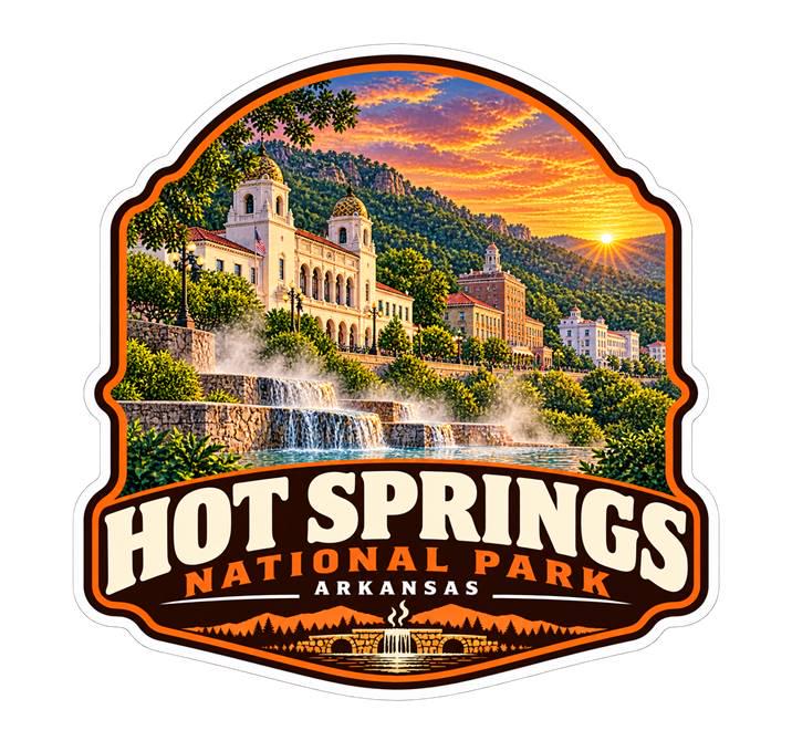 Hot Springs National Park Sticker | Arkansas National Park Decal | Hot Springs Arkansas Sticker | Hiking Travel Souvenir |  ST 155