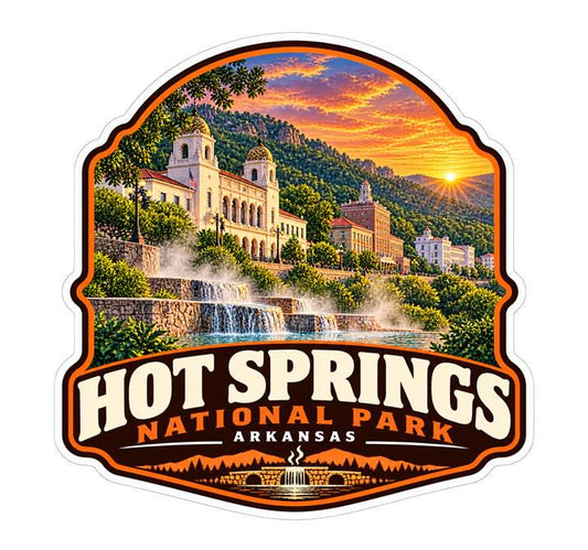 Hot Springs National Park Sticker | Arkansas National Park Decal | Hot Springs Arkansas Sticker | Hiking Travel Souvenir |  ST 155