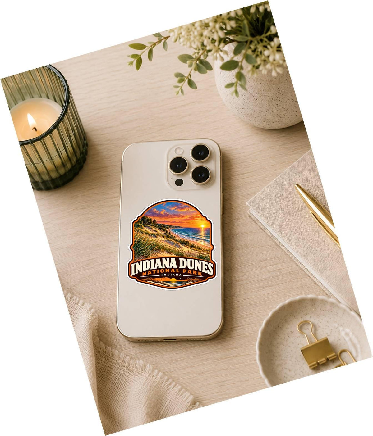 Indiana Dunes National Park Sticker | Indiana National Park Decal | Lake Michigan Travel Sticker Outdoor Vinyl Decal ST 156