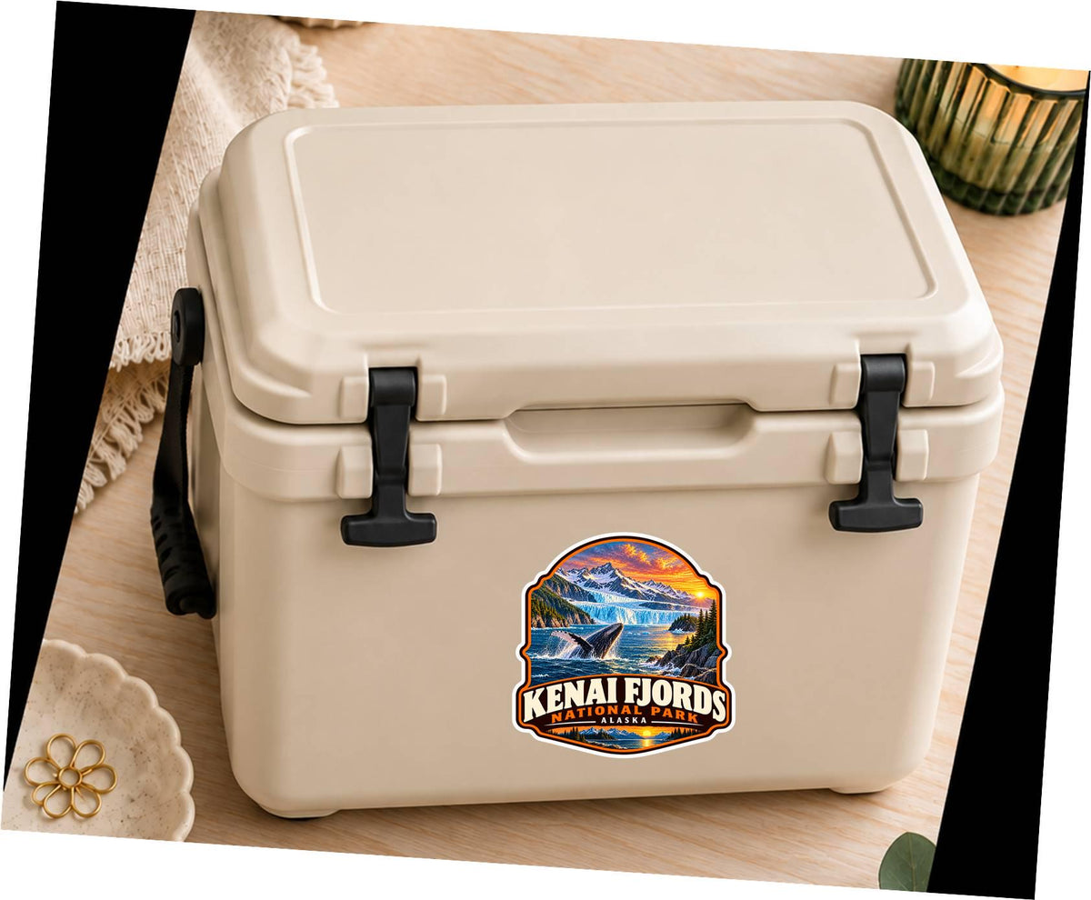 Kenai Fjords National Park Sticker | Alaska National Park Decal | Glacier Whale Sticker ST 162