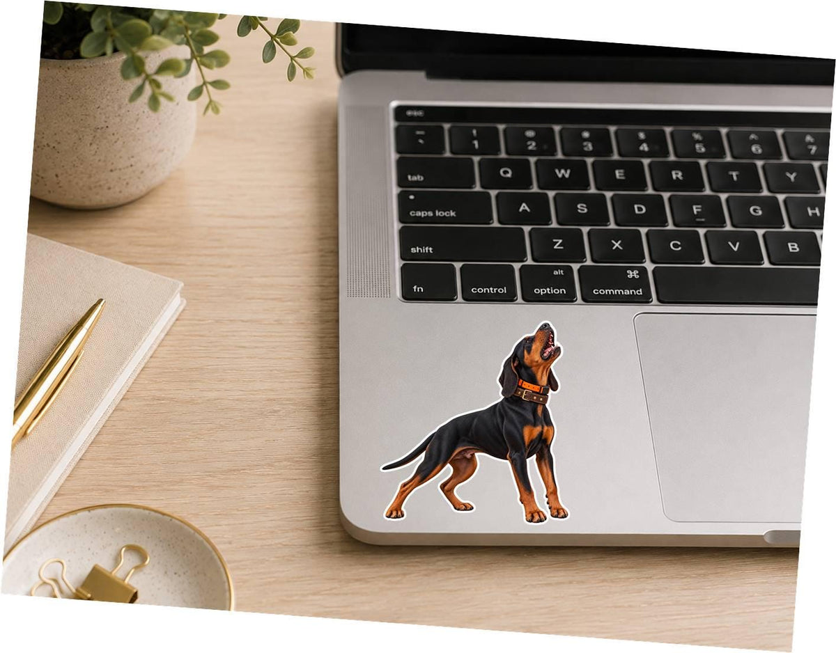 Coonhound Sticker | Treeing Hound Dog Decal | Bluetick Walker Redbone Black and Tan Redtick st 163