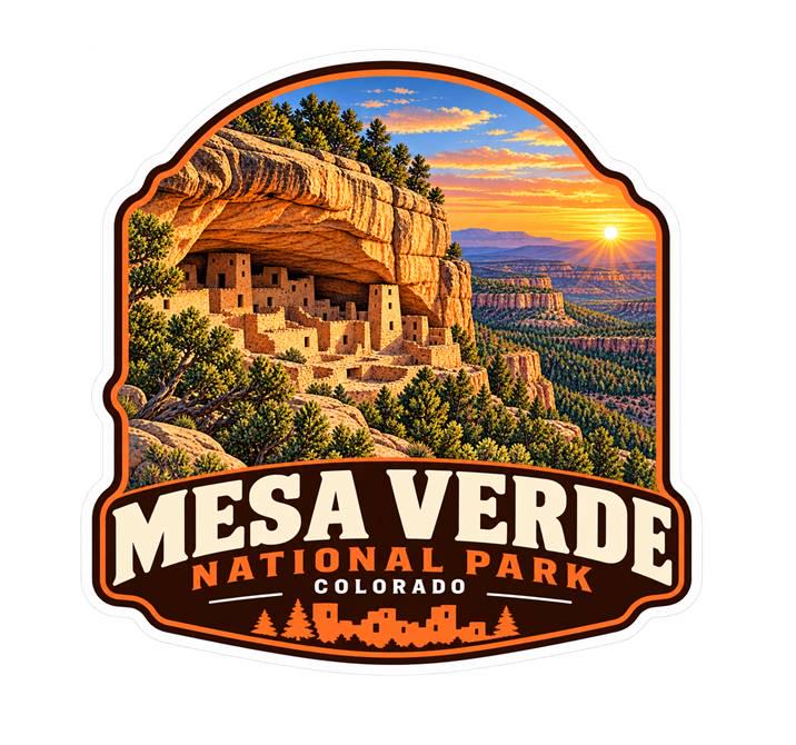 Mesa Verde National Park Sticker, Colorado Travel Vinyl Decal ST 200