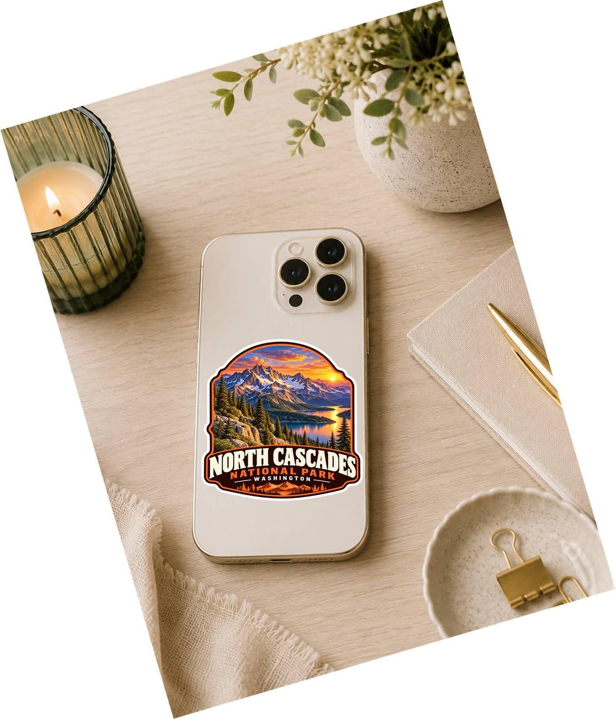 North Cascades National Park Sticker, Washington Travel Vinyl Decal ST 203