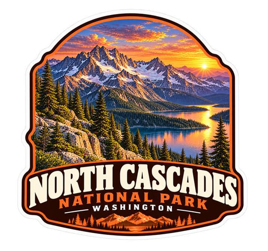 North Cascades National Park Sticker, Washington Travel Vinyl Decal ST 203
