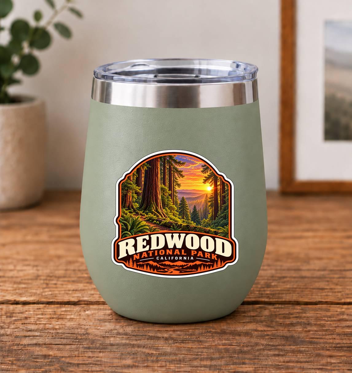 Redwood National Park Sticker, California Travel Vinyl Decal ST 206
