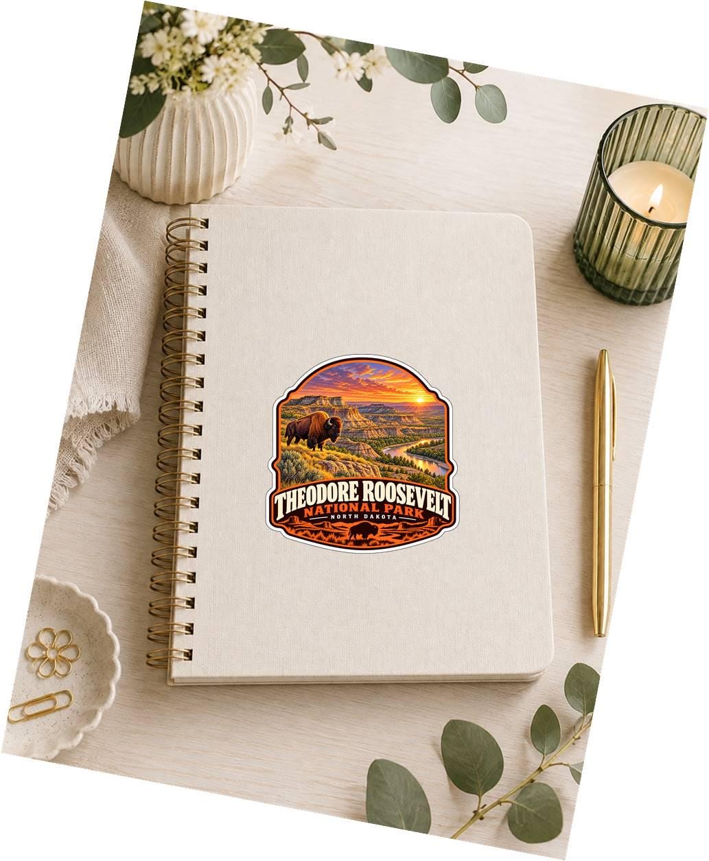 Theodore Roosevelt National Park Sticker, North Dakota Travel Vinyl Decal ST 207