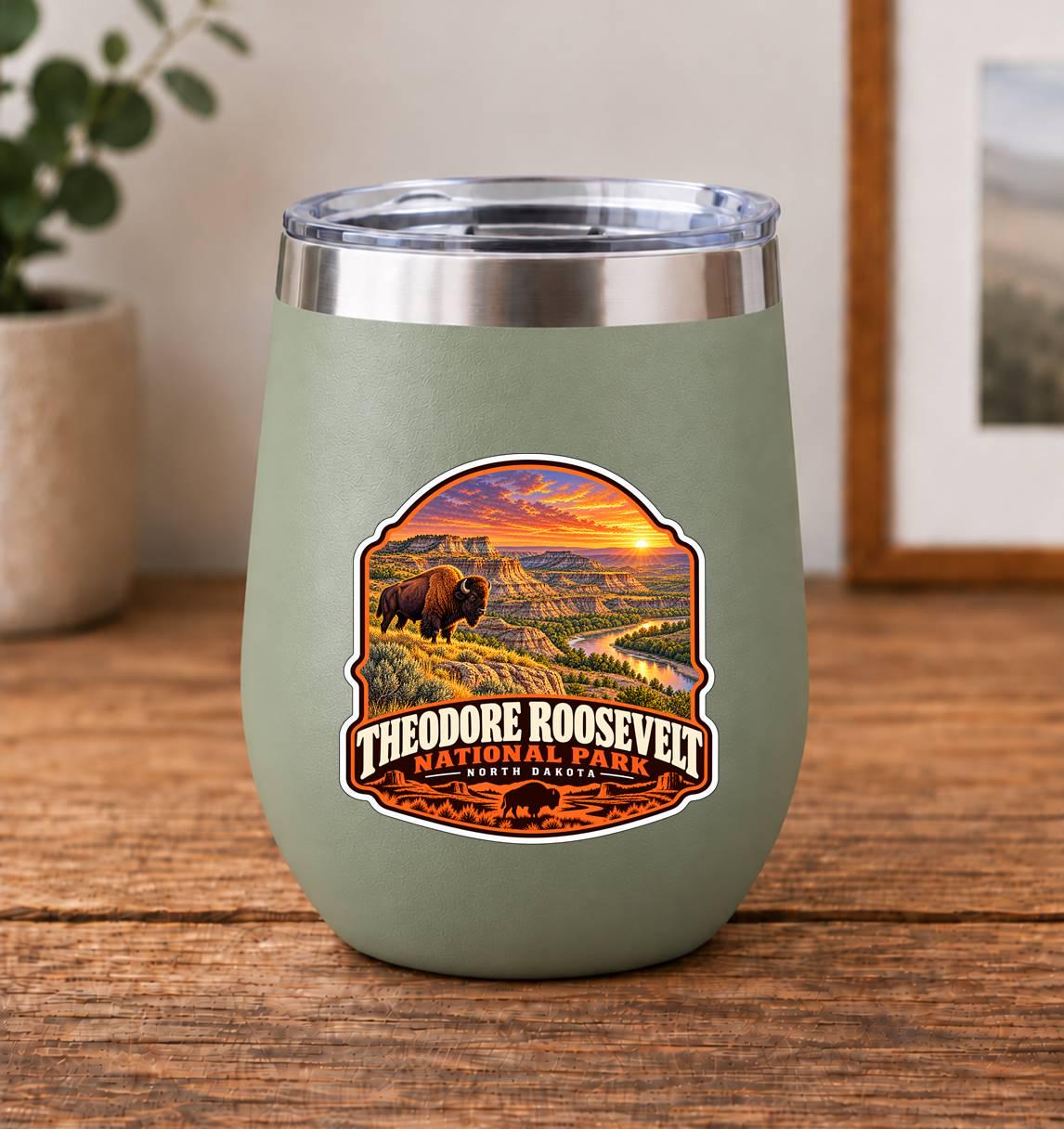 Theodore Roosevelt National Park Sticker, North Dakota Travel Vinyl Decal ST 207