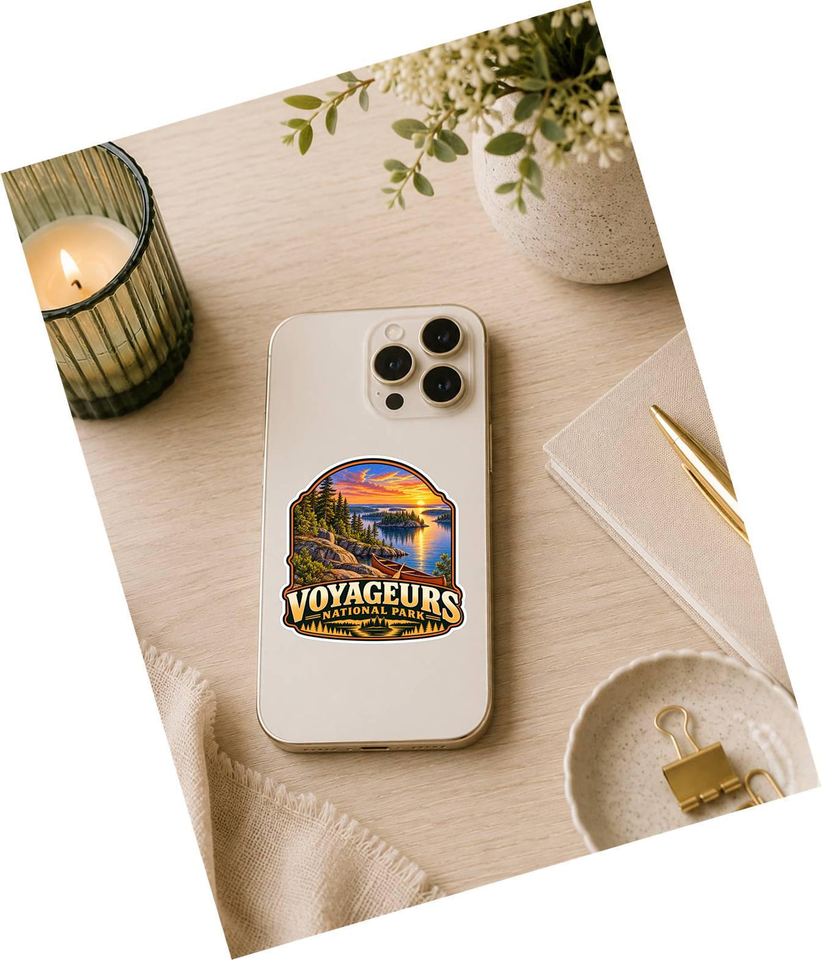 Voyageurs National Park Sticker, Minnesota Travel Vinyl Decal ST 209