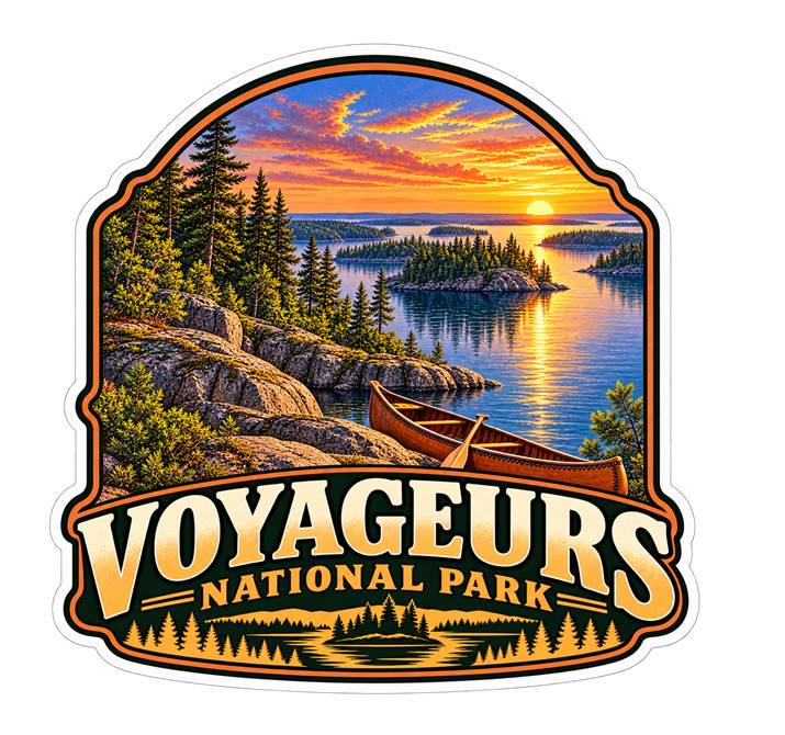 Voyageurs National Park Sticker, Minnesota Travel Vinyl Decal ST 209