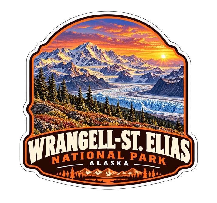 Wrangell-St. Elias National Park Sticker, Alaska Travel Vinyl Decal ST 212