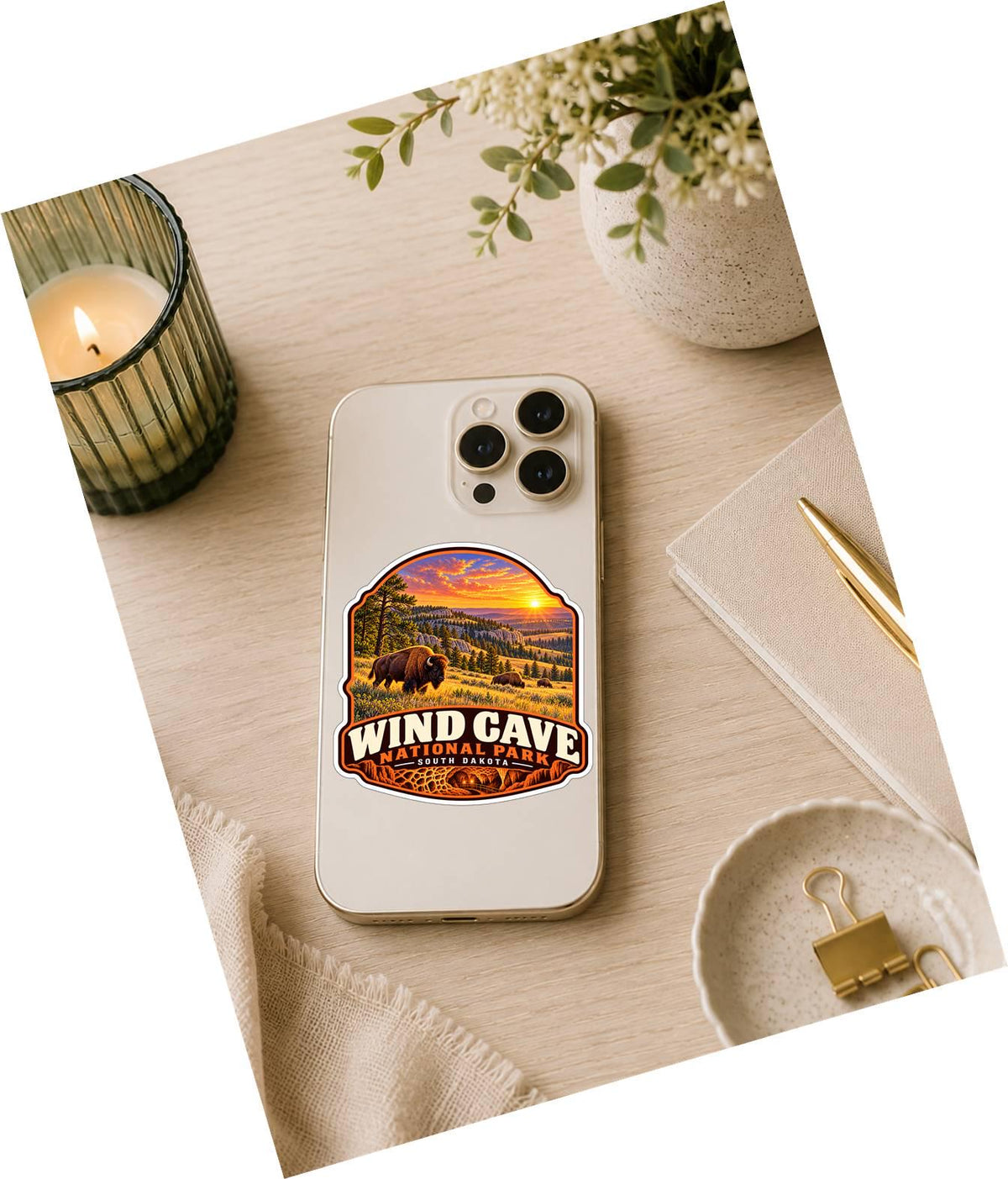 Wind Cave National Park Sticker, South Dakota Travel Vinyl Decal ST 211