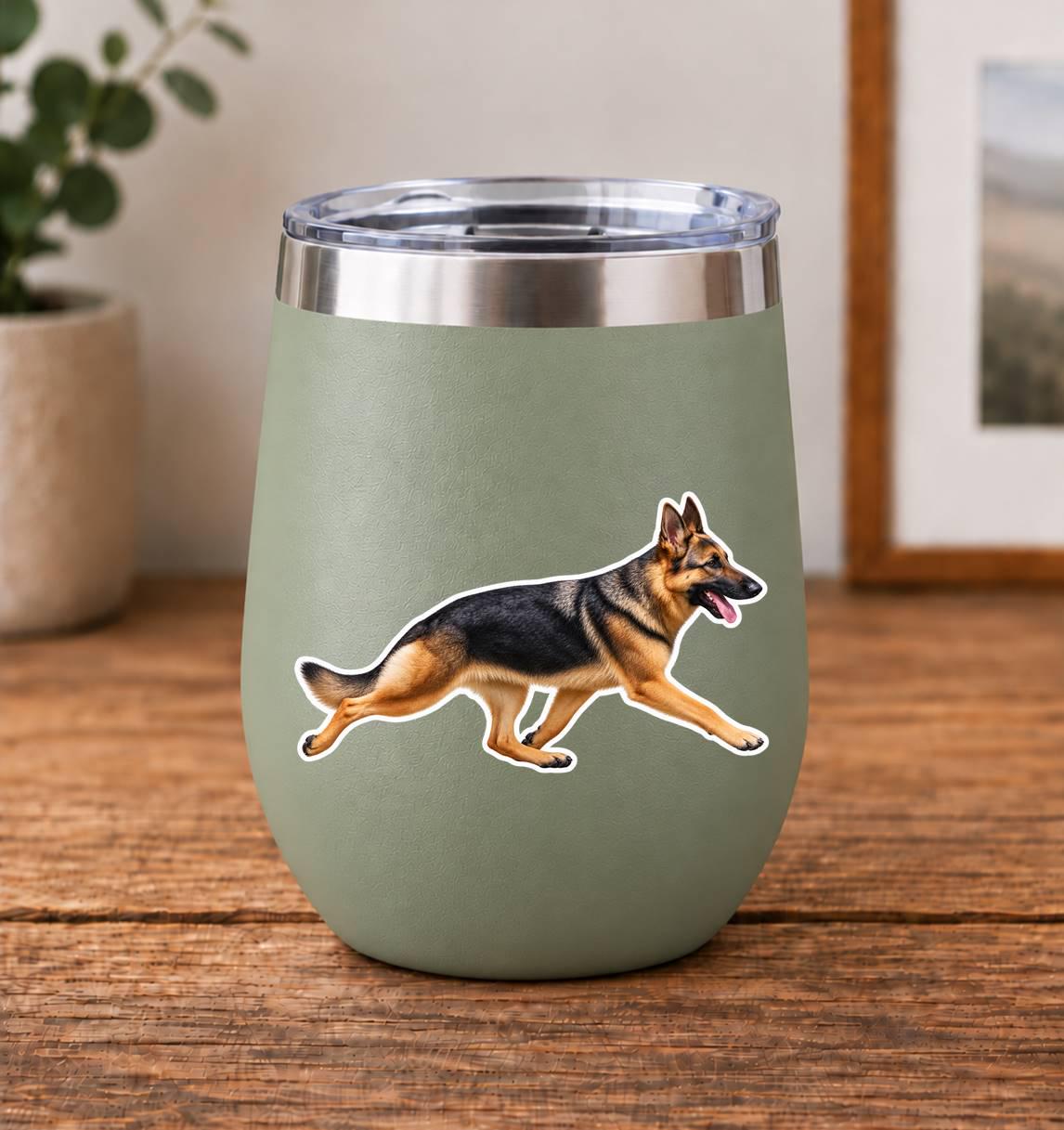 German Shepherd Sticker, GSD Dog Vinyl Decal, Waterproof Laminated Dog Sticker st 168