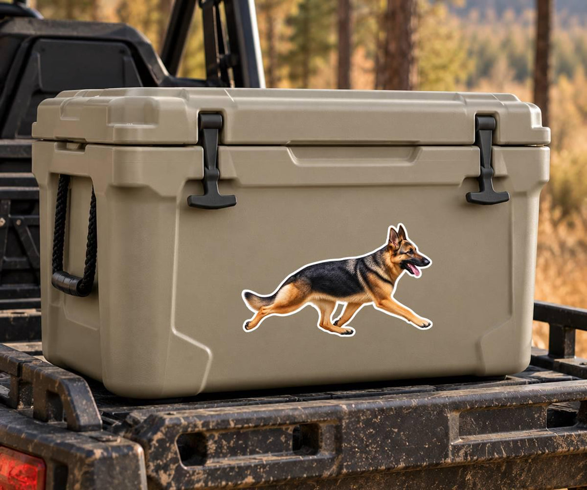 German Shepherd Sticker, GSD Dog Vinyl Decal, Waterproof Laminated Dog Sticker st 168