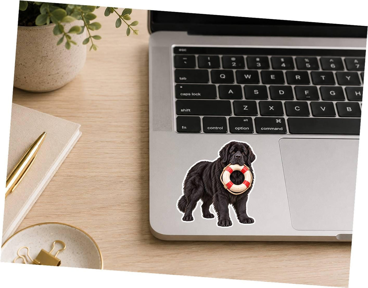 Newfoundland Dog Sticker, Newfie Vinyl Decal, Waterproof Laminated Dog Sticker 169