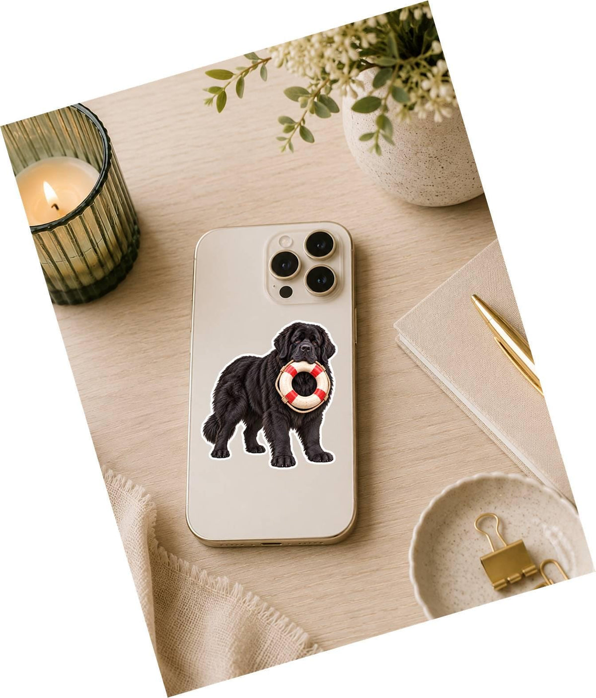 Newfoundland Dog Sticker, Newfie Vinyl Decal, Waterproof Laminated Dog Sticker 169
