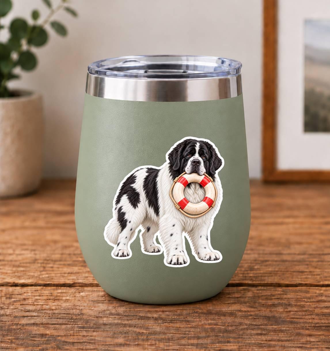 Newfoundland Dog Sticker, Newfie Vinyl Decal, Waterproof Laminated Dog Sticker 169