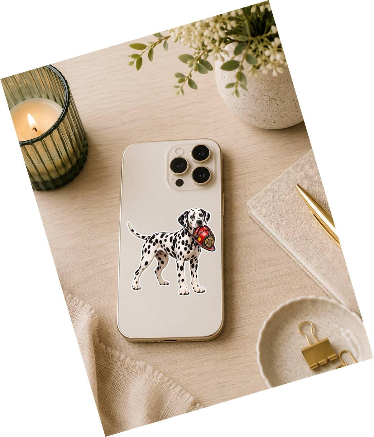 Dalmatian Sticker, Dalmatian Dog Vinyl Decal, Waterproof Laminated Dog Sticker ST 170