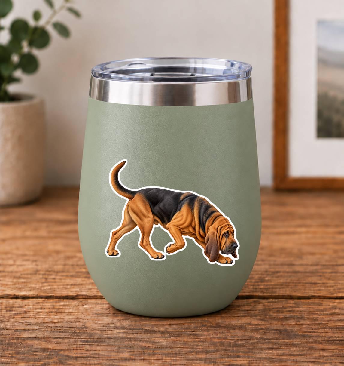Bloodhound Sticker, Bloodhound Dog Vinyl Decal Waterproof Laminated Dog Sticker ST 165