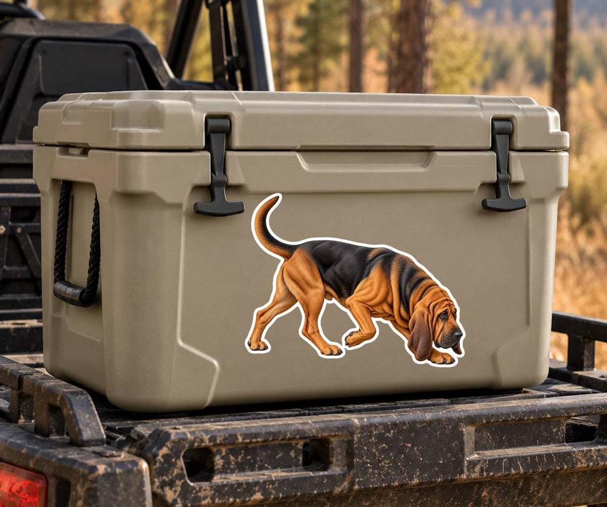 Bloodhound Sticker, Bloodhound Dog Vinyl Decal Waterproof Laminated Dog Sticker ST 165