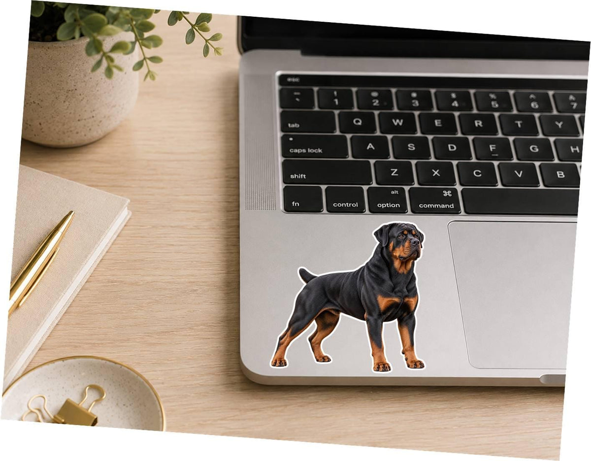 Rottweiler Sticker, Rottie Dog Vinyl Decal, Waterproof Laminated Dog Sticker ST 175