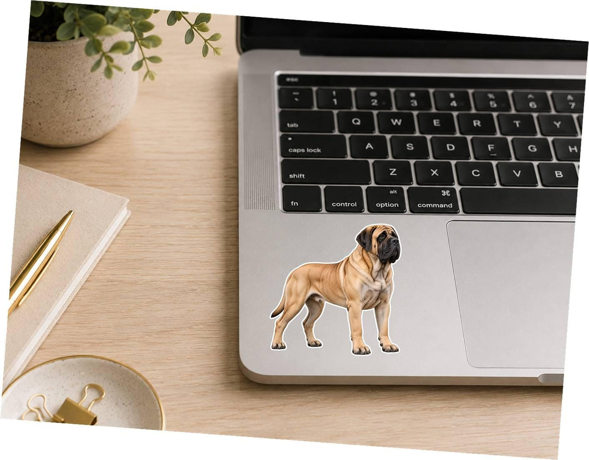English Mastiff Sticker, Mastiff Dog Vinyl Decal, Waterproof Laminated Dog Sticker ST 177